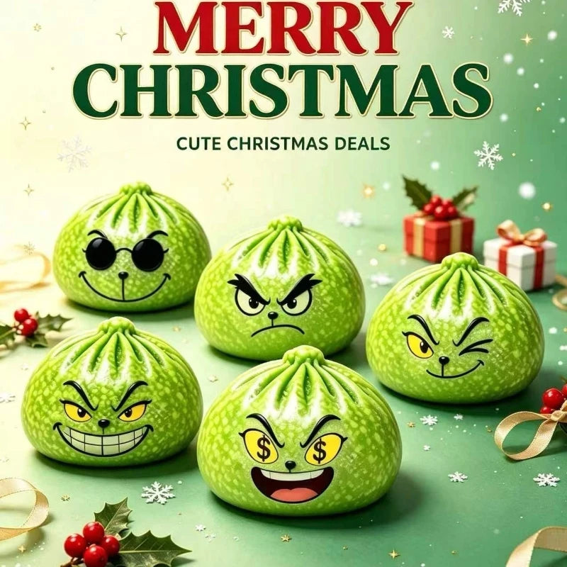 Grinch Green Dumpling Squish Toy